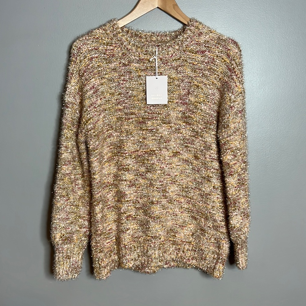 NWT Lauren Conrad pastel sparkle sweater size small Christmas holiday glitter